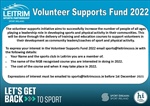Expression of Interest in Volunteer Supports programme 2022 closing on December 1st 